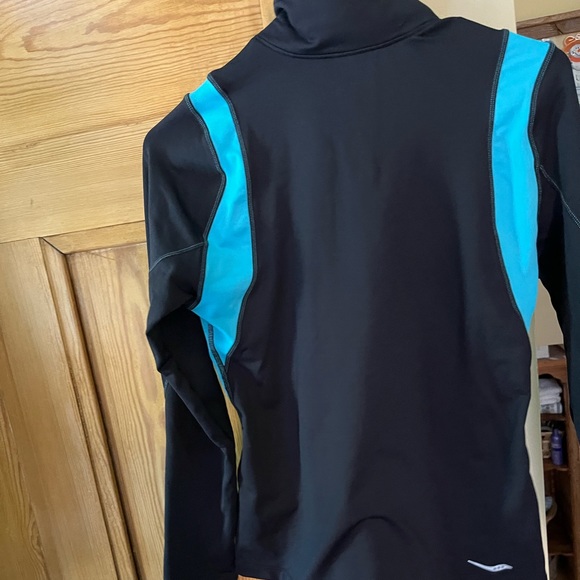 Gray Athletic Quarter zip Jacket Womens Small Brand Saucony - Picture 2 of 5